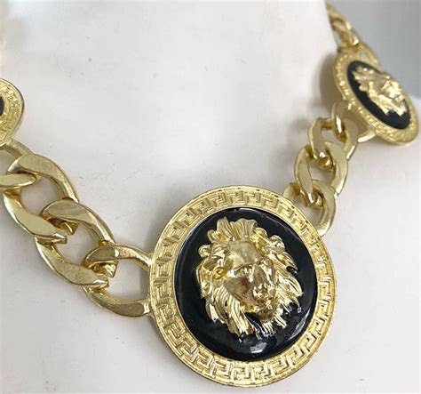 replica versace pendants|authentic versace lion necklace.